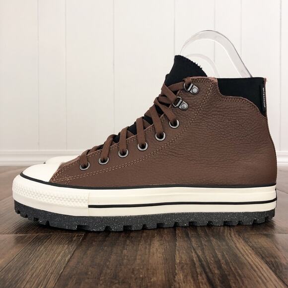Converse Chuck Taylor All Star City Trek Waterproof Boot Men Size 10 Brown Black - Picture 2 of 14